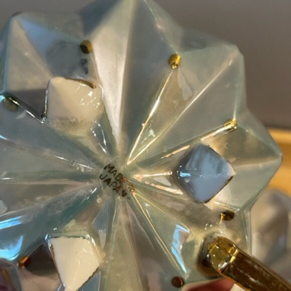 Vintage Japanese Lusterware iridescent Set of 2 tea cups art deco - Picture 11 of 12